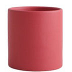 Colorful cylinder ceramic succulent planter with drainage hole, shown in a Nordic-inspired style for small indoor plants
