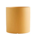 Colorful cylinder ceramic succulent planter with drainage hole, shown in a Nordic-inspired minimalist style