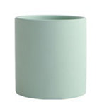 Colorful cylinder ceramic succulent planter with drainage hole, shown in a Nordic-inspired minimalist style