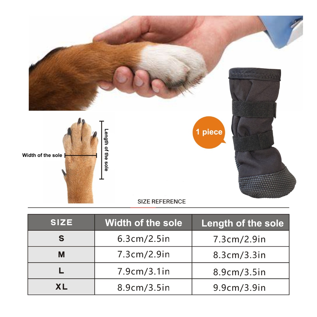Close-up of a breathable non-slip dog recovery boot showing the sole grip texture and secure fastening straps