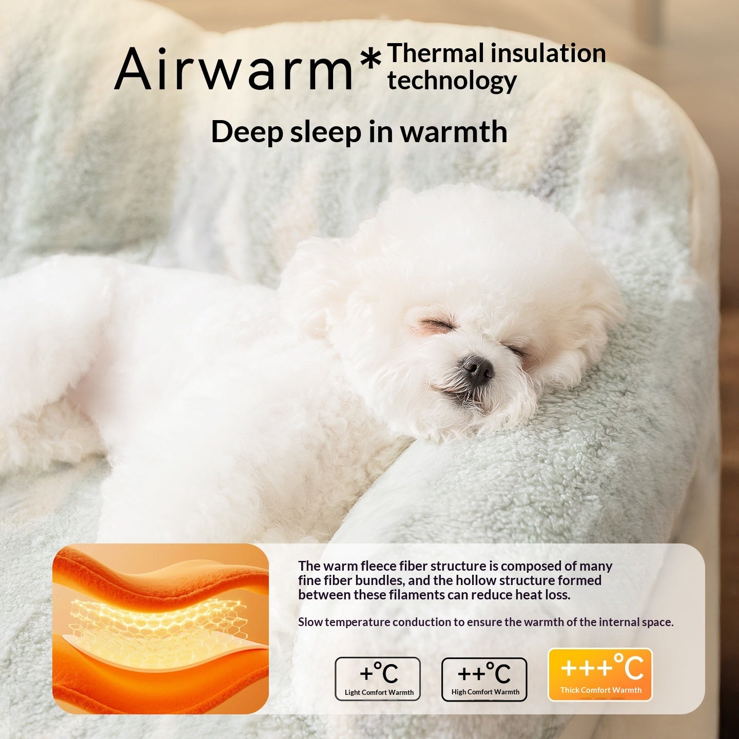 Plush dog sofa bed with cushioned armrests and soft fabric, designed for small to medium dogs