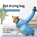 Pet drying bag for cats and dogs shown open, designed for blow dry grooming sessions at home