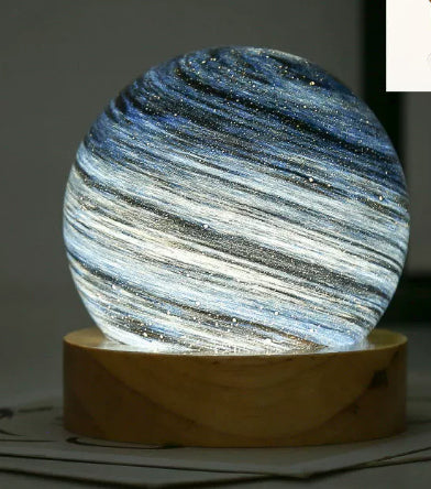 USB lantern night lamp casting a warm rainbow sunset glow on a table as ambient mood lighting