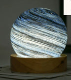 USB lantern night lamp casting a warm rainbow sunset glow on a table as ambient mood lighting