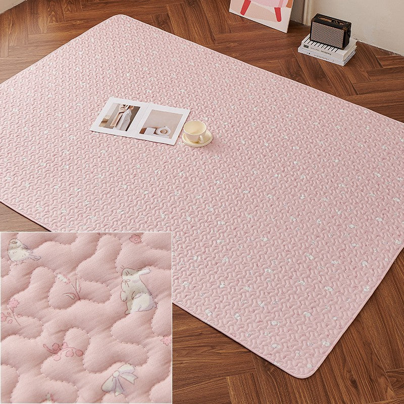 Folded pure cotton pet mat showing soft fabric texture and non-slip backing for cats, dogs, and rabbits