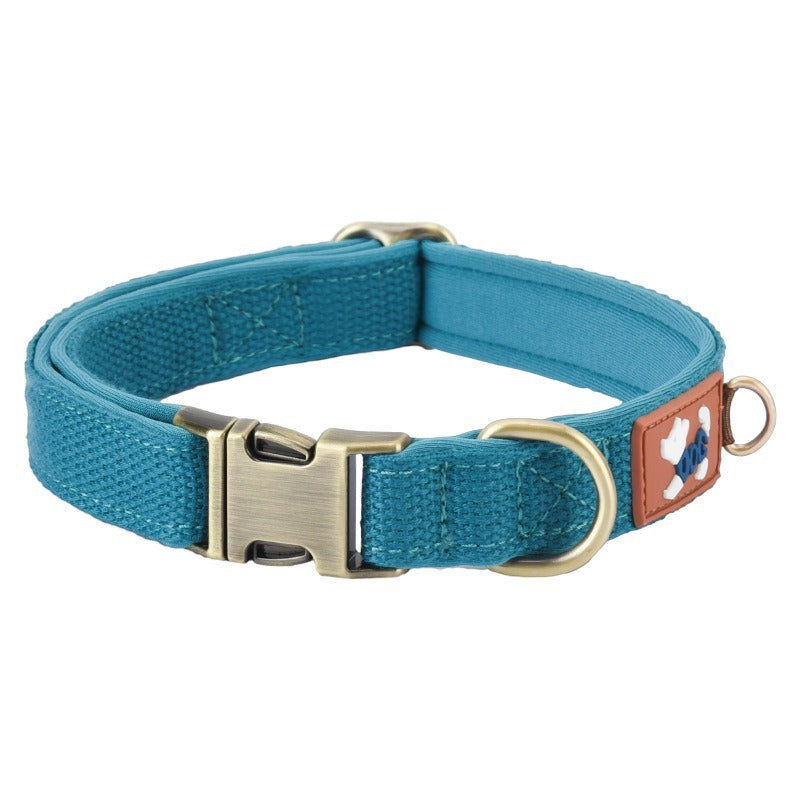 Padded dog collar with soft cushioned lining for a comfortable and secure fit