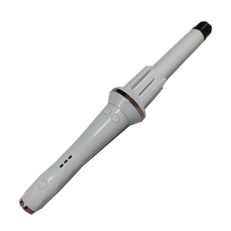 Ceramic tourmaline hair curler wand with barrel detail, professional curling iron for smooth styled waves