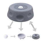 Light blue dog slow feeder lick bowl with a rolling ball insert, designed to slow down mealtime and support healthy eating ha