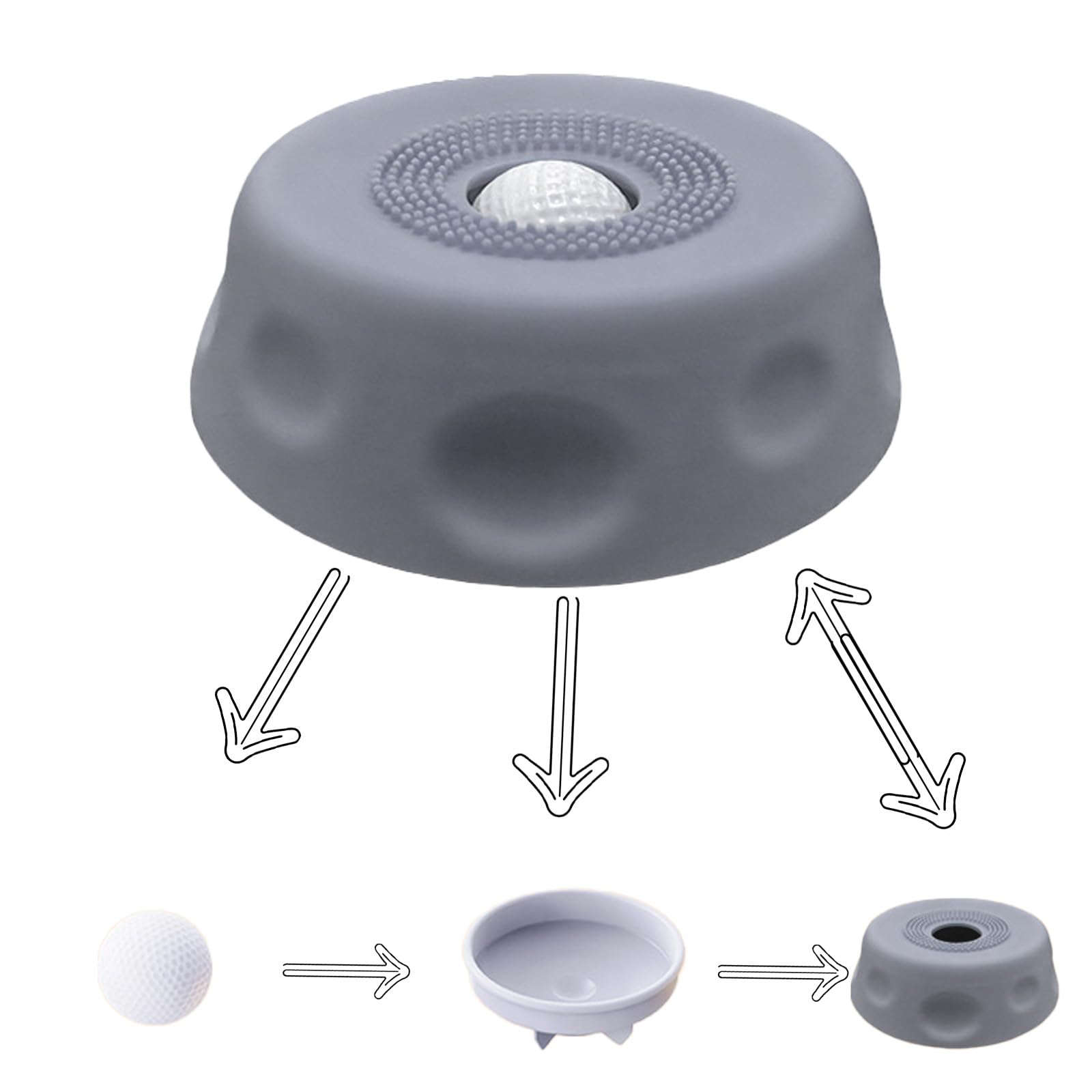 Light blue dog slow feeder lick bowl with a rolling ball insert, designed to slow down mealtime and support healthy eating ha