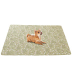 Folded pure cotton pet mat showing textured non-slip base, suitable for cats, dogs, and rabbits