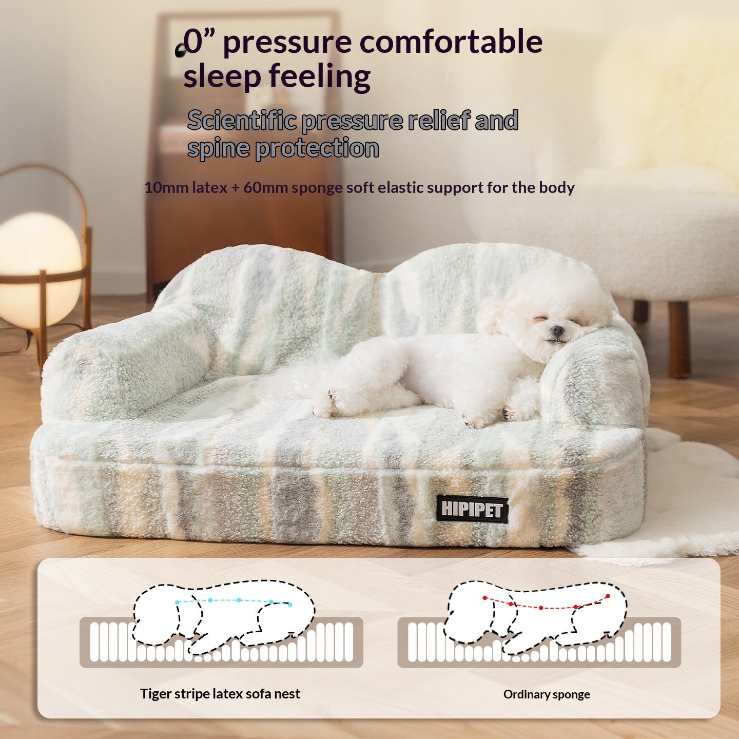 Cozy Dog Sofa Bed with plush cushioned seat and raised backrest, ideal for small to medium dogs