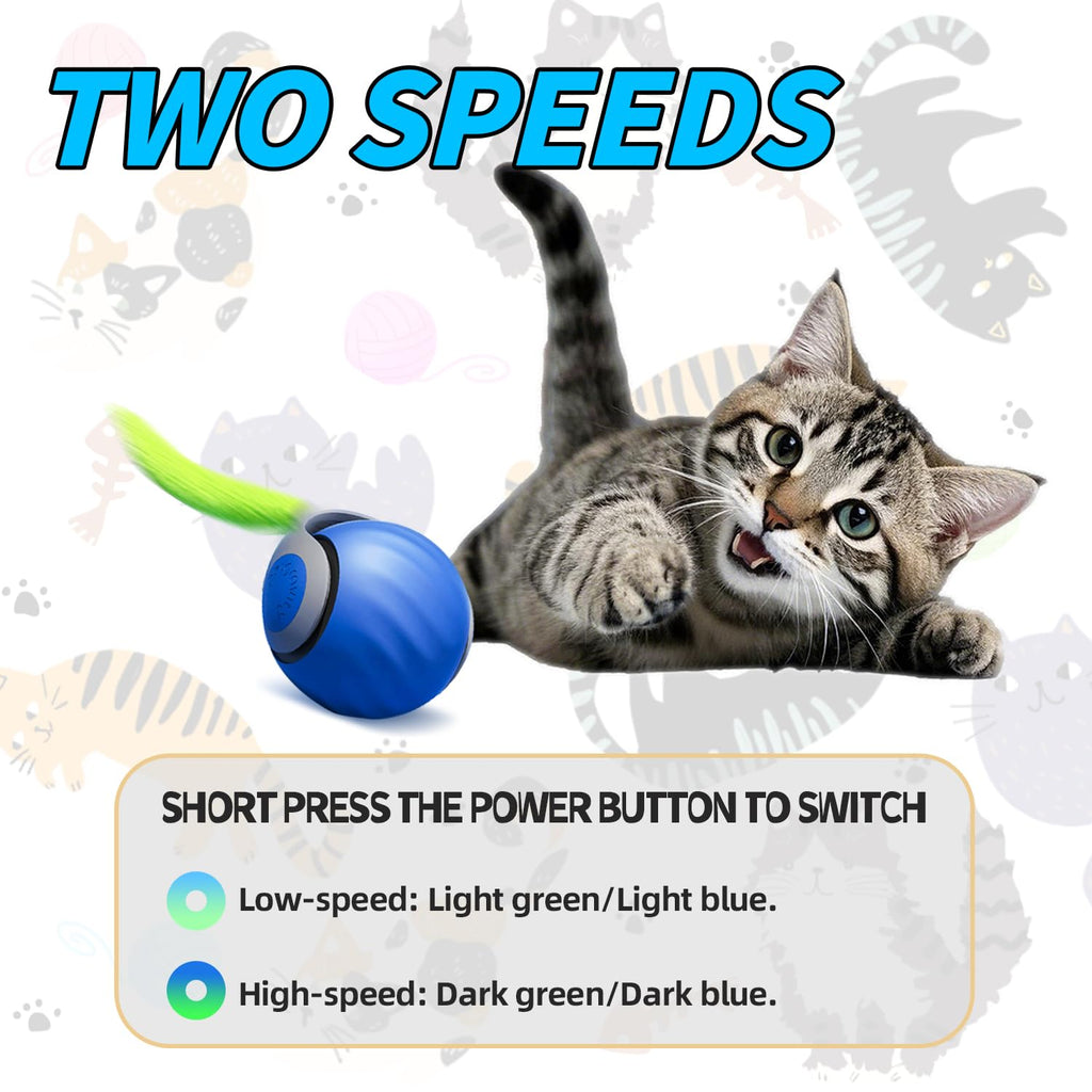 Bright orange rolling cat toy ball with textured surface designed to keep cats entertained and active
