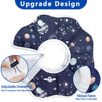 Soft adjustable Elizabethan cone collar on a cat, showing comfortable fit and flexible fabric recovery collar design