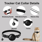 Orange cat wearing a lightweight GPS tracking collar with Apple Find My and Android compatibility