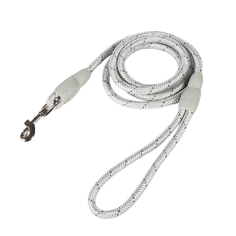 Reflective Y-shape dog harness vest with leash set shown from the side, highlighting breathable mesh fabric and adjustable st