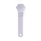 Cat treat squeeze spoon lickable feeder dispenser shown in multiple color options on a white background