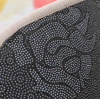 Soft retro aesthetic rug with plush texture, styled as a cozy bedside or bathroom accent mat in warm tones