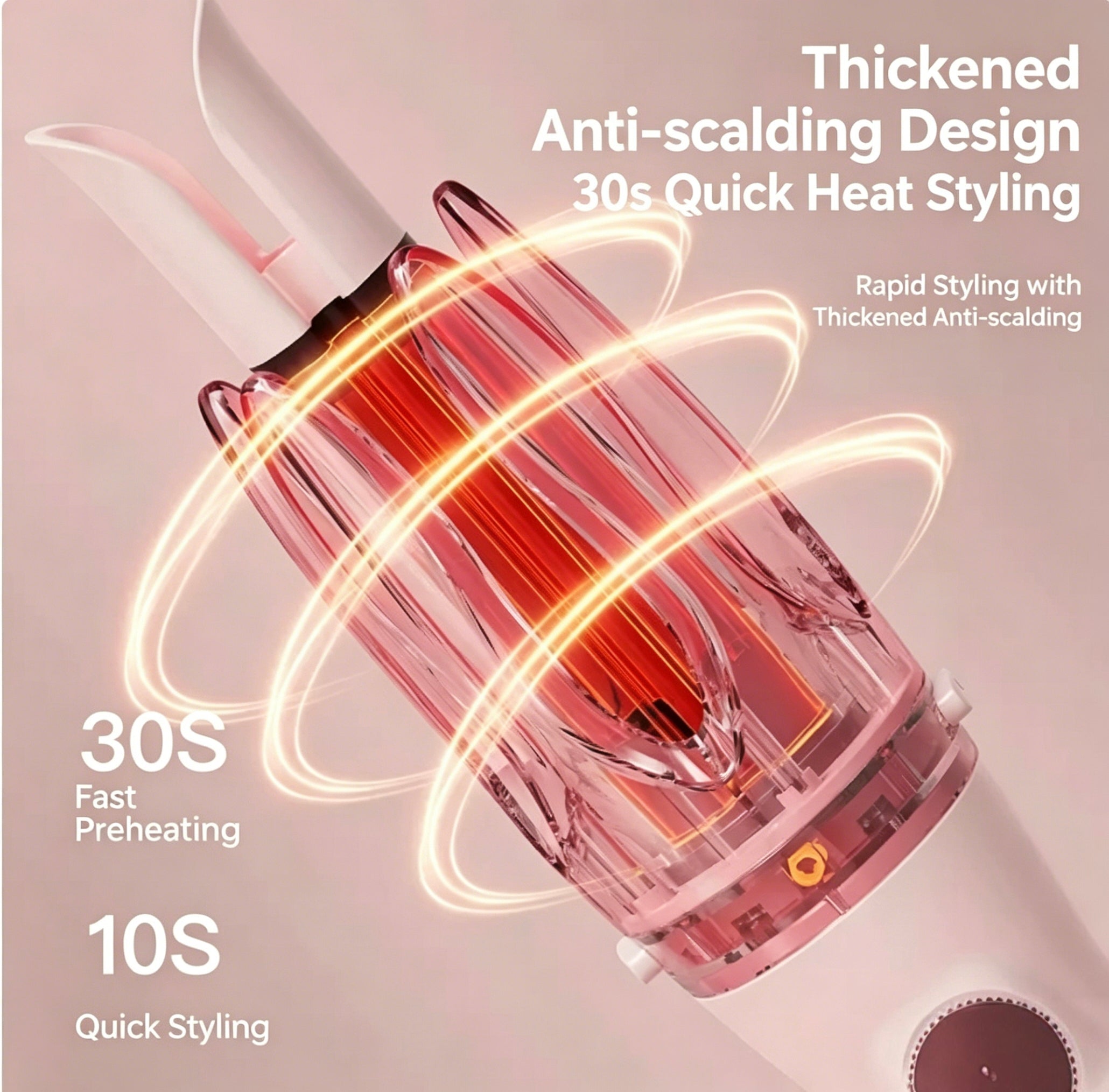 3-in-1 hair curler and straightener with dual curling barrels shown from the side on a white background