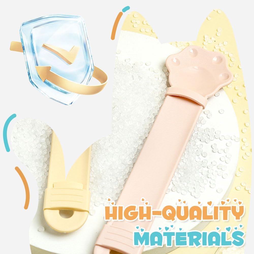 Cat treat squeeze spoon lickable feeder dispenser shown in close-up detail, ideal for hand-feeding cats soft treats