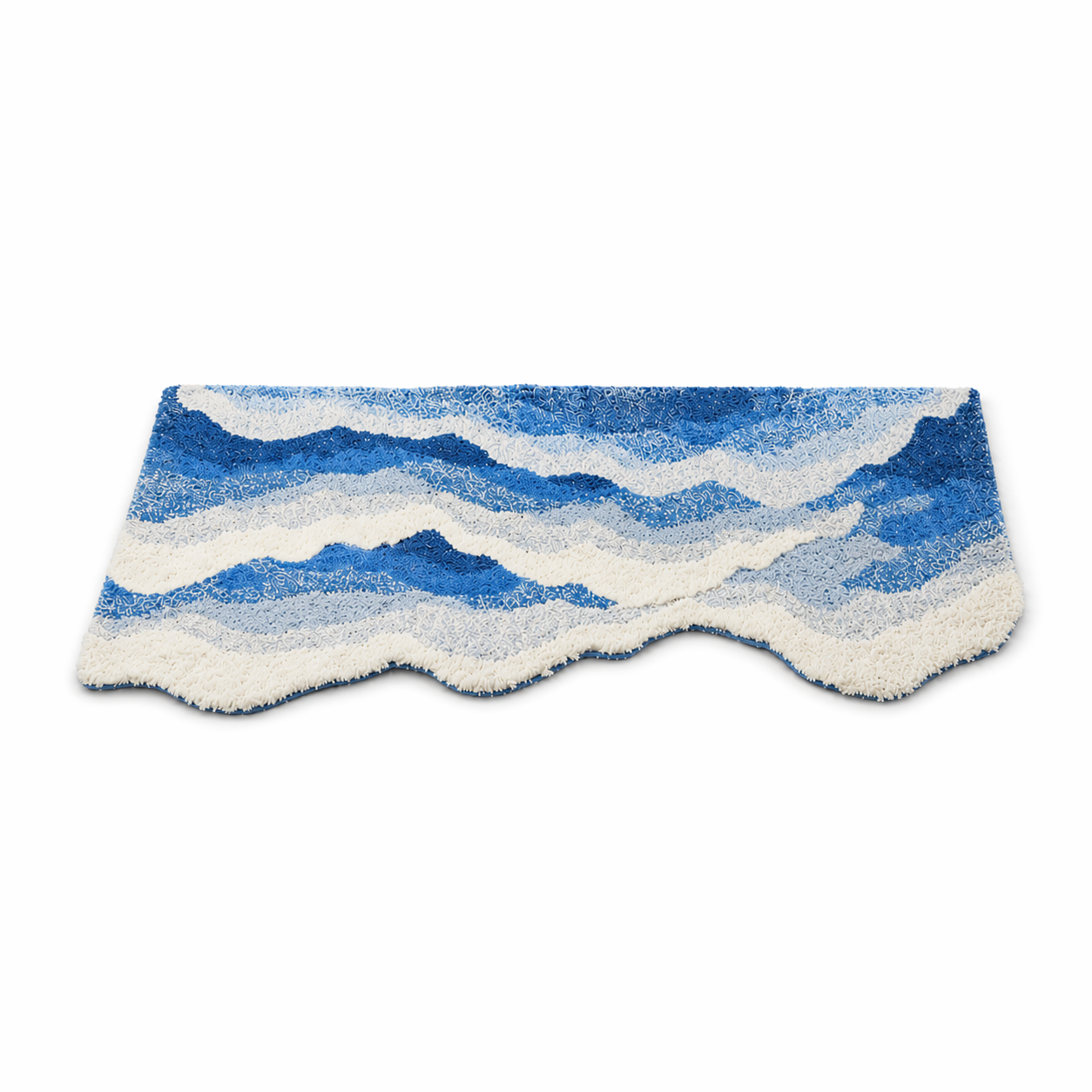 Fluffy Wave Shape Bath Mat