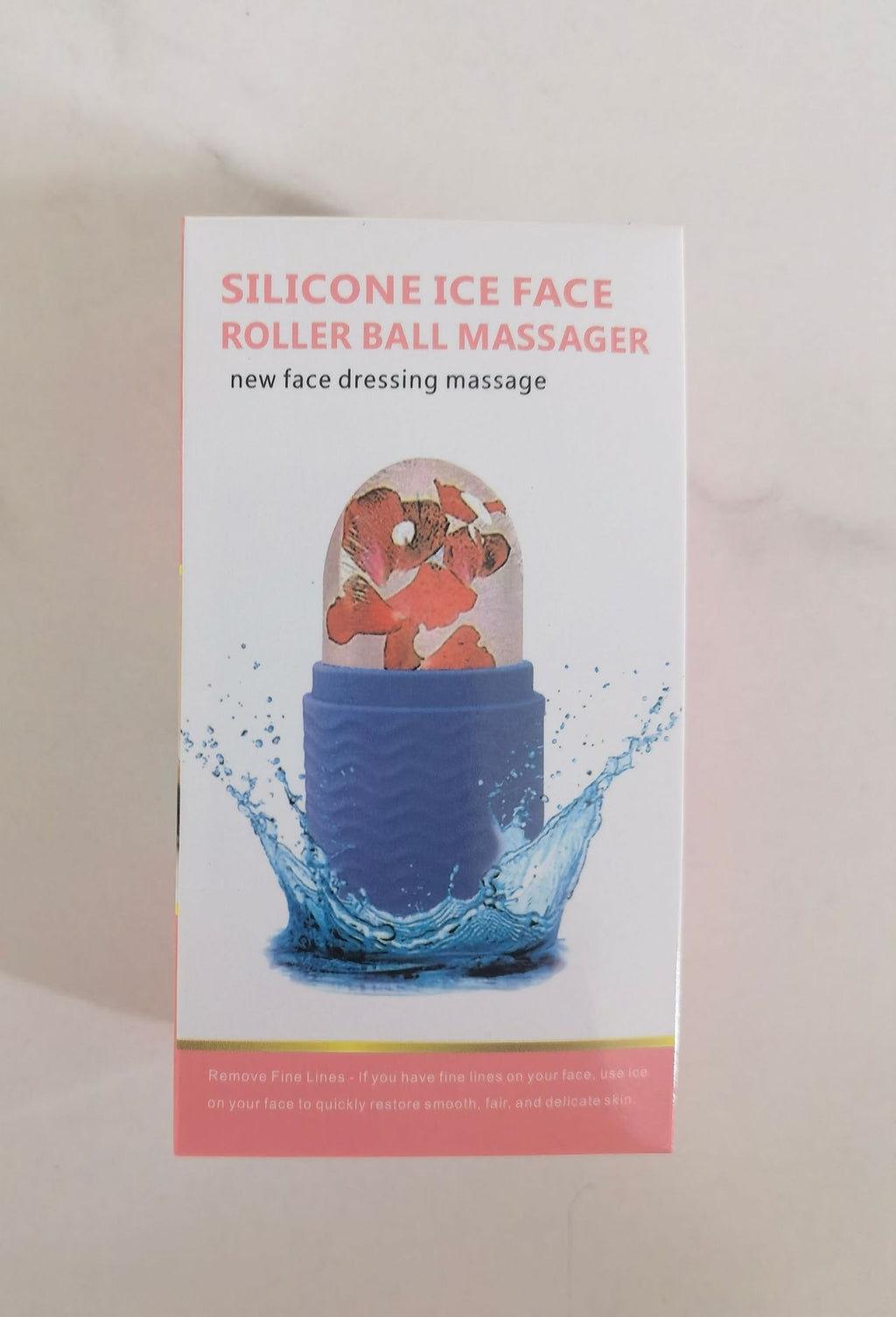 Reusable facial ice roller mold tray for face massage and skincare routine