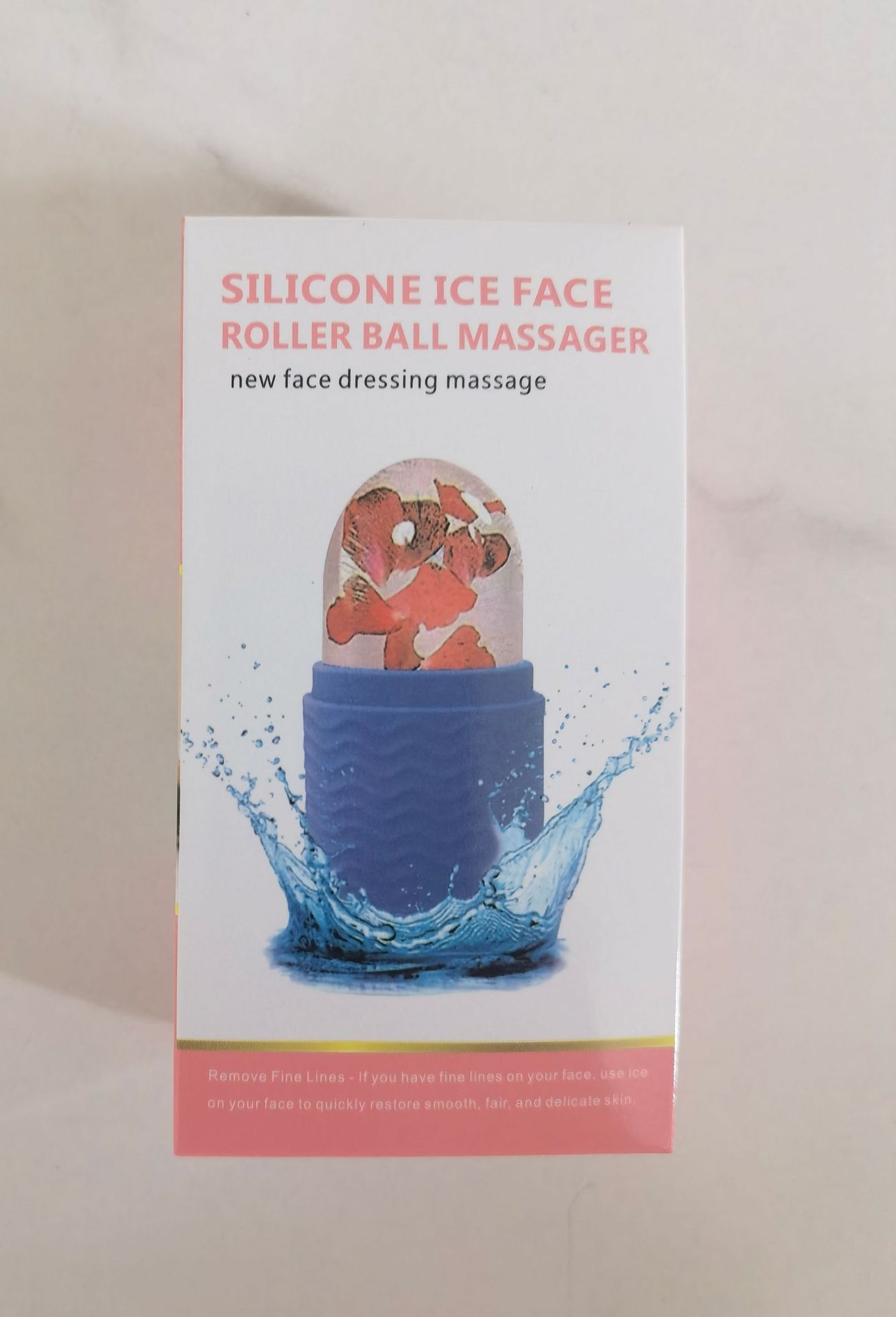Reusable facial ice roller mold tray for face massage and skincare routine