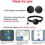 GPS cat collar with Apple Find My and Android tracking compatibility shown close up on a flat surface