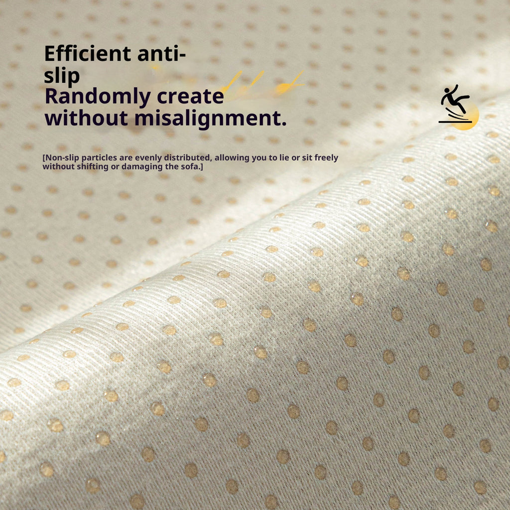 Close-up of a Japanese-style faux cotton-linen sofa cushion cover showing textured fabric detail and neutral tone finish