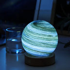 USB lantern night lamp casting a warm rainbow sunset glow on a table as ambient mood lighting