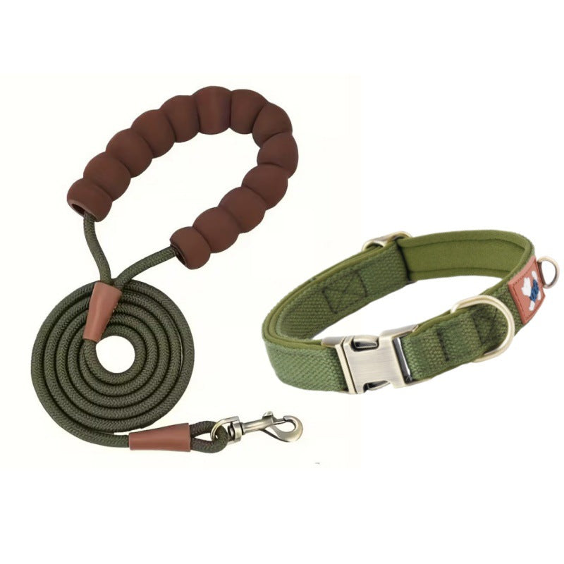 Padded dog collar with soft cushioned lining for a comfortable secure fit