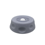 Dog slow feeder lick bowl with rolling ball shown from above, featuring textured surface and interactive ball insert