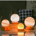 USB lantern night lamp casting a warm rainbow sunset glow on a table as ambient mood lighting