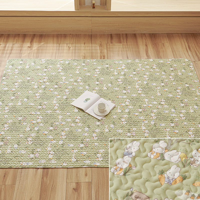 Folded pure cotton pet mat showing textured non-slip base, suitable for cats, dogs, and rabbits